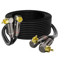 Right Angle RCA Cable 50 FT, 90 Degree 2RCA to 2RCA Stereo Audio Cable by Mygatti