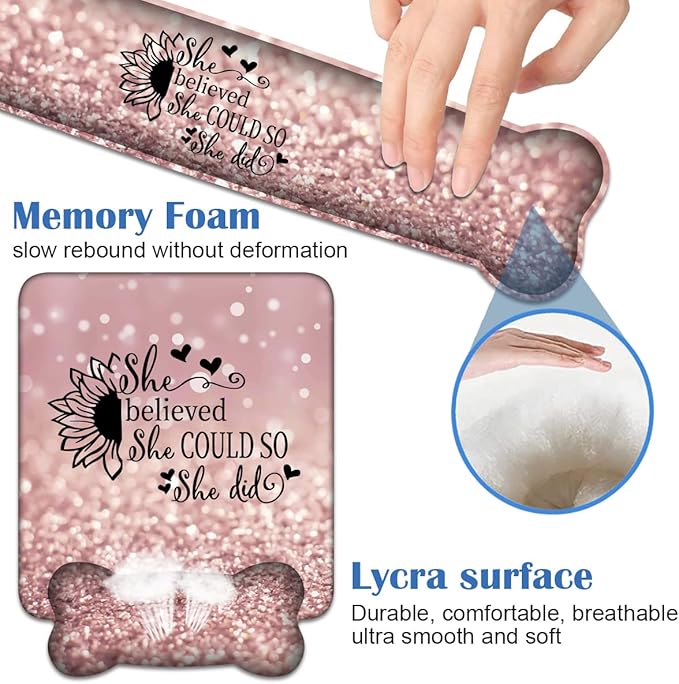 Ergonomic Mouse Pad Wrist Support and Keyboard Wrist Rest Set - Image 5