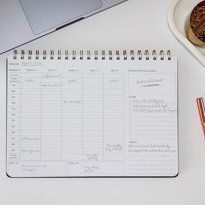 | Durable & Sleek | Undated Daily and Weekly Planner | 8.25" x 11.75" | To Do - Image 4