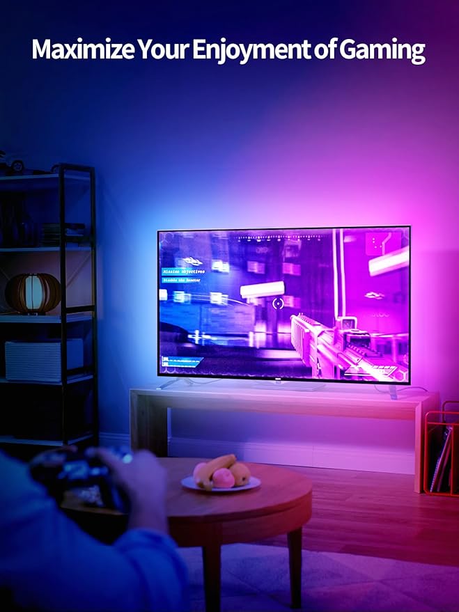 KANTUTOE LED Lights for TV, 19.68ft LED Backlights for 65-80in TV, RGB TV - Image 4