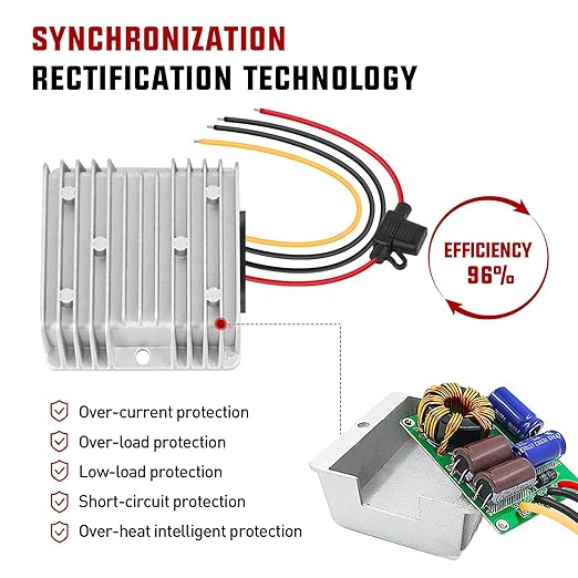 Nilight 48V 36V to 12V Voltage Converter 240W 20A Regulator Step Down to 12VDC - Image 5