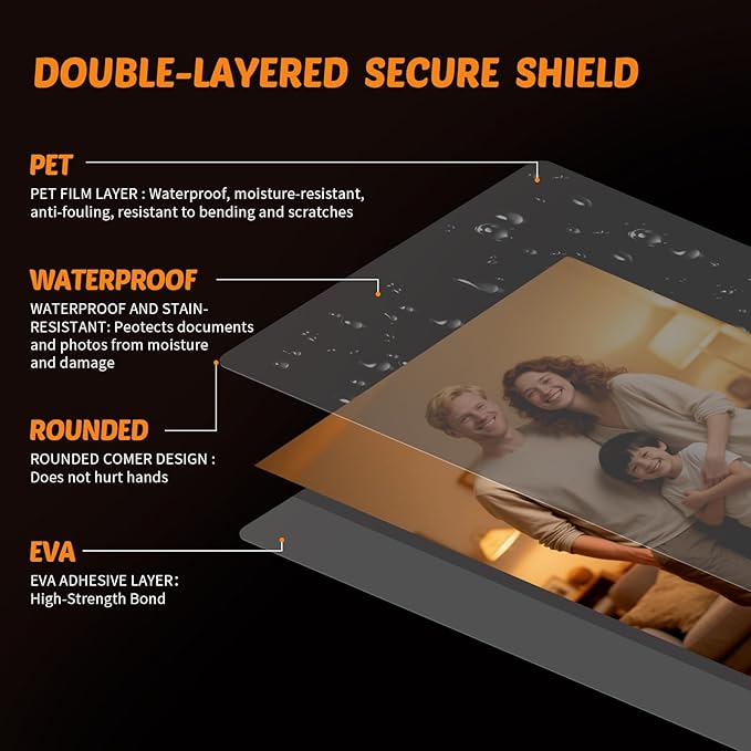 Lamtetur Thermal Laminating Pouches 9" x 11.5" Inches, Holds 8.5 x 11 Inch - Image 3