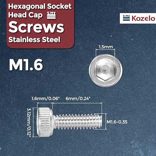 Kozelo 50pcs Socket Head Cap Screws - Image 2