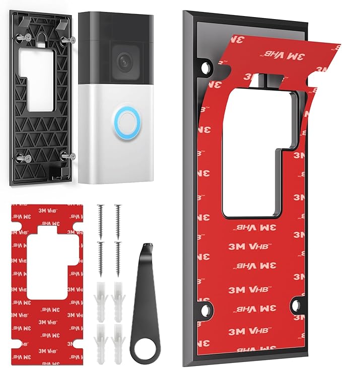 No Drill Doorbell Mount for R-ing Battery Doorbell by Baaletc