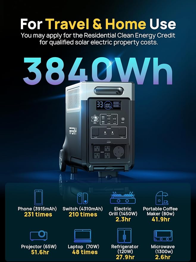 AFERIY Solar Generator 3840Wh Portable Power Station - Image 3
