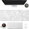Eflxamz Desk Mat, Topographic Contour Large Gaming Mouse Pad by Eflxamz