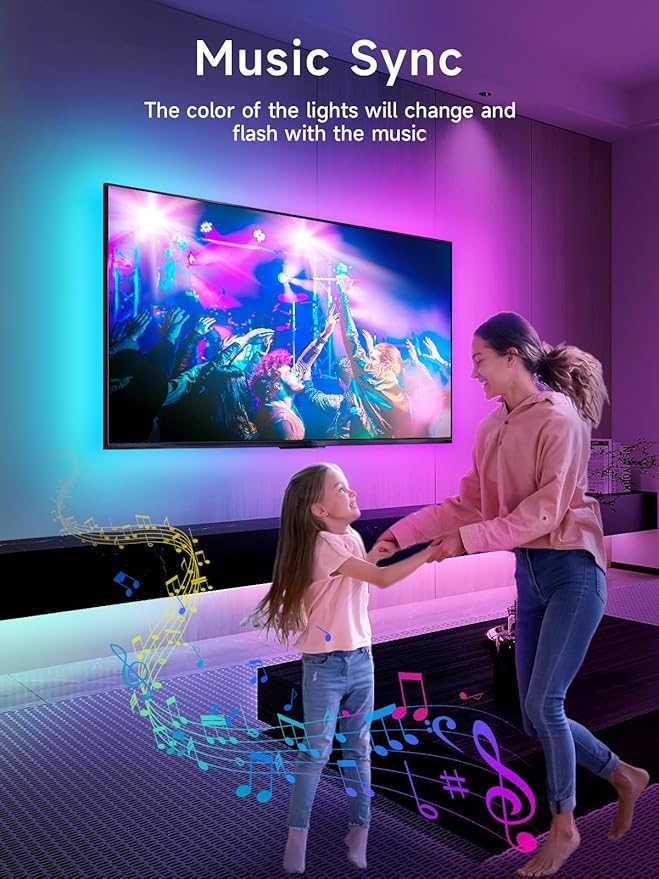 KANTUTOE LED Lights for TV, 16.4ft TV LED Backlight for 45-75in, RGB TV - Image 5
