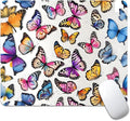 Rainbow Butterfl Square Mouse pad, Waterproof, Anti Slip Rubber Base, Computer by Goodsprout