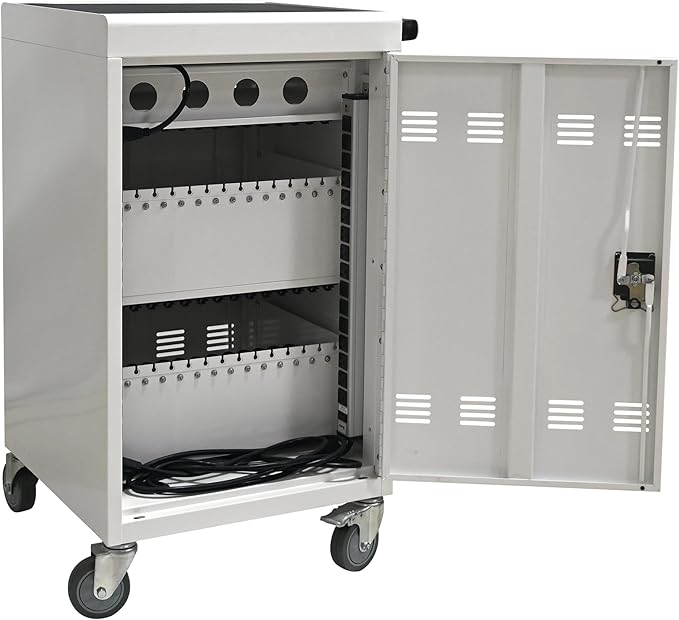 Aokleo Laptop Charging Cart, 32 Devices Tablet Storage Carts - Image 9