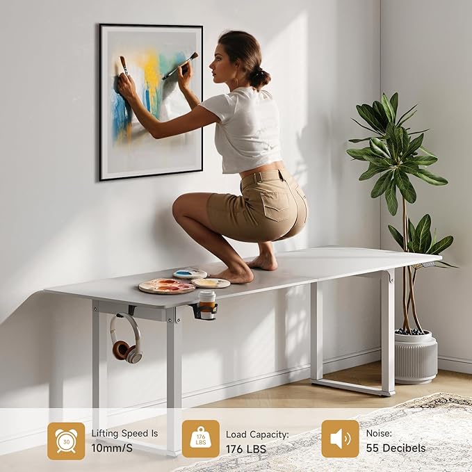 ONBRILL Standing Desk, 71x32 Inches Rectangle Stand Up Desk - Image 6