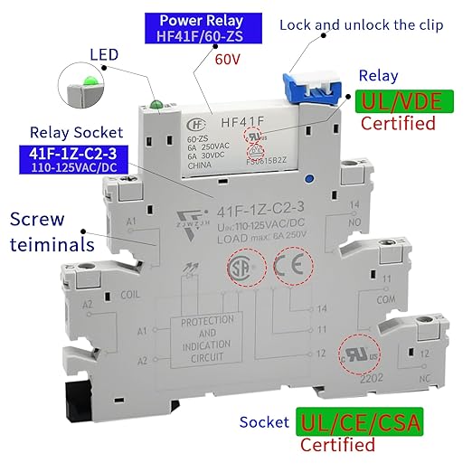 10Pcs Electromechanical Relay Miniature Power Relay 110V/ 120V AC/DC - Image 3