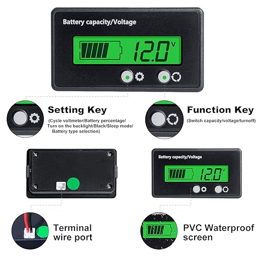 12V 24V 36V 48V Battery Capacity Indicator Golf Cart Voltage Meter - Image 4