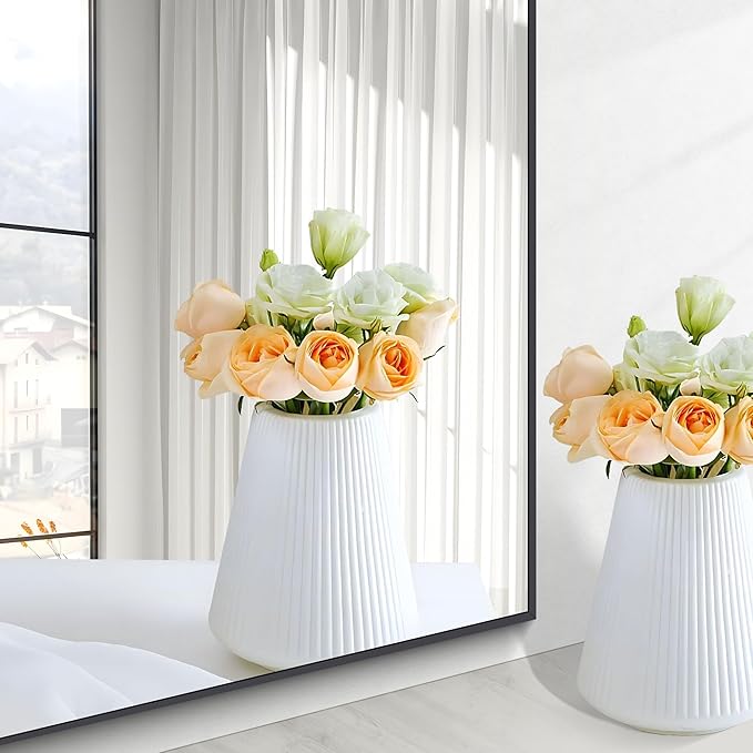 Black Bathroom Mirror for Wall, 24x48 Inch Rectangle Mirrors - Image 3