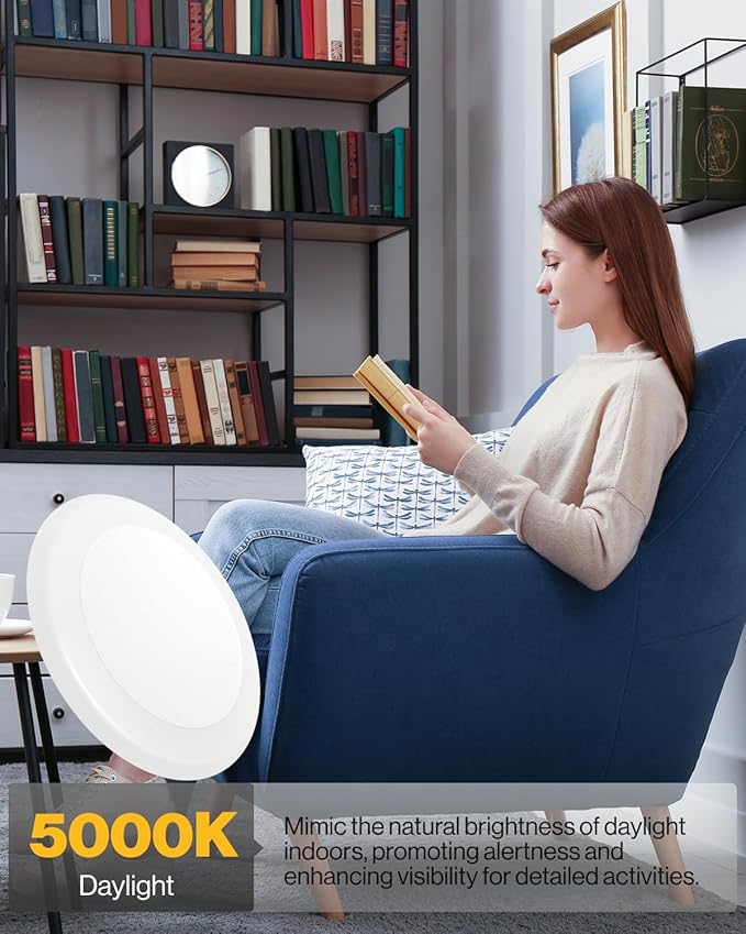 Sunco 96 Pack LED Disc Lights Ceiling 6 Inch, Flush Mount Disk Light, Recessed - Image 4
