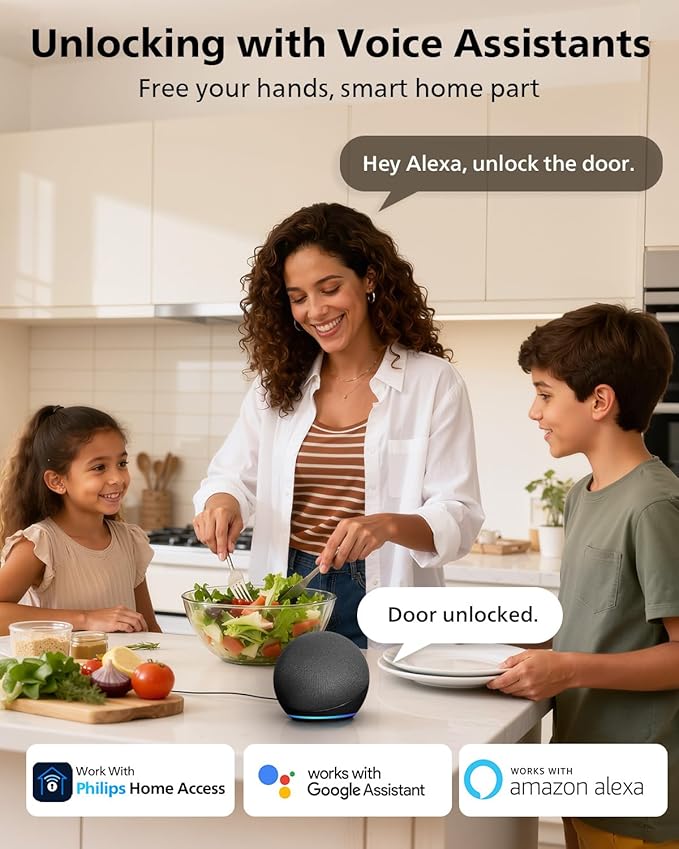 Philips WiFi Smart Keypad Deadbolt Lock, App Remote Control, No Hub Required - Image 3
