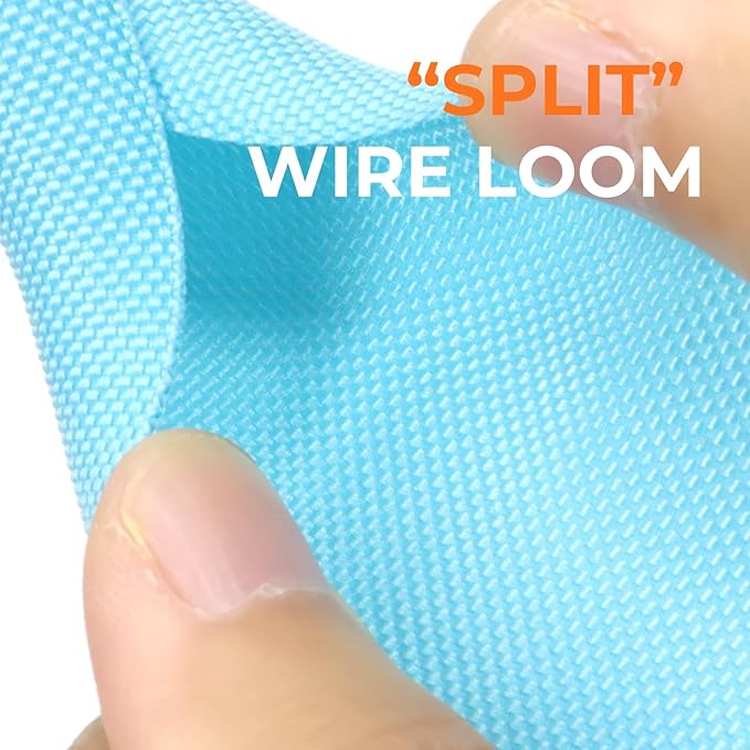 HOLED 5/16 inch Split Braided Cable Management Sleeve - Image 3