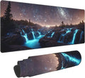 Milky Way with Forests and Waterfalls Extended Big Mouse Pad Large, XL Gaming by CANFLASHION