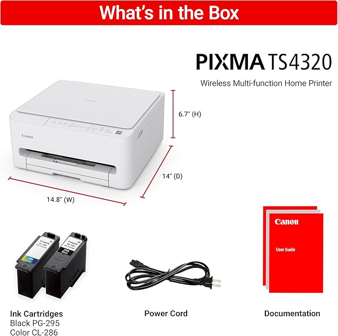 Canon PIXMA TS4320 Wireless Color Inkjet Printer - Image 9