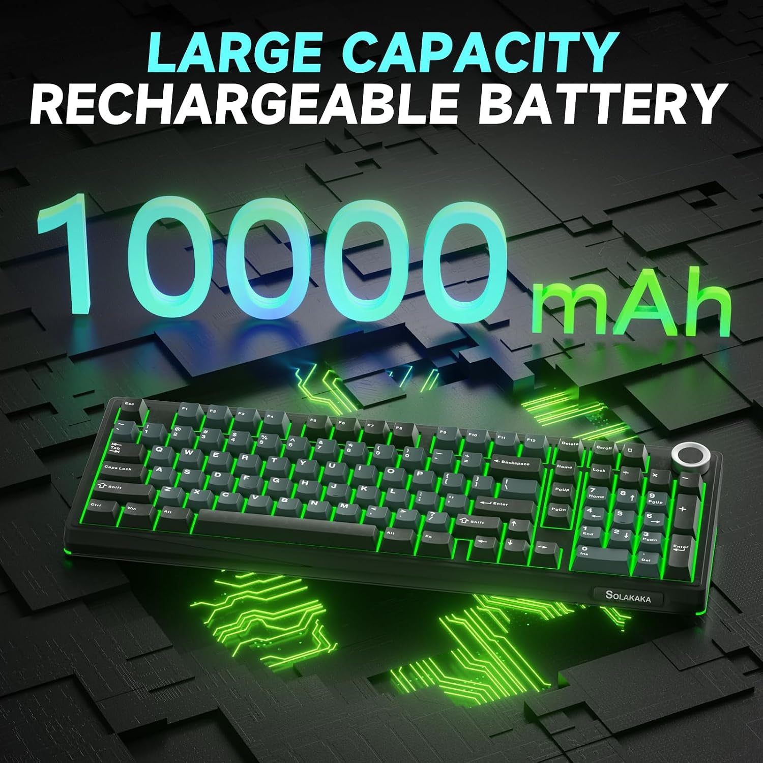 KI99 Pro Wireless Mechanical Keyboard with Quiet Switch, Hot Swappable Pre-Lubed Switches with RGB Backlit, Gasket Structure Computer Gaming Keyboard (Blackblue, Silent Switch)