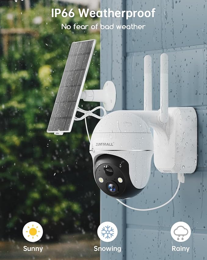 ZUMIMALL 5MP Security Cameras Wireless Outdoor, Solar Security Camera Outdoor - Image 9