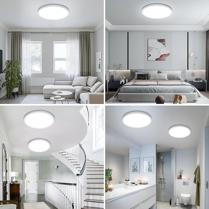 SunRider 6-Pack LED Flush Mount Ceiling Light Fixture, 5000K Daylight White - Image 9