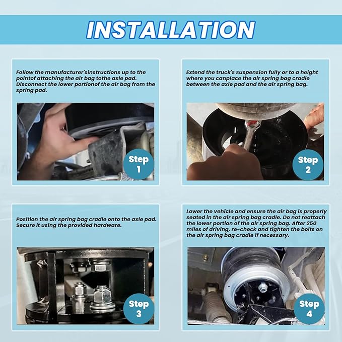 FLOVENTIS 2" Straight Air Helper Spring Spacer, Heavy-Duty Steel Compatible - Image 5