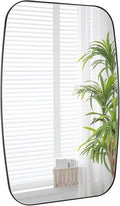 Black Oval Mirror, Oblong Bathrrom Mirror Modern Anti Rust by Bolrok