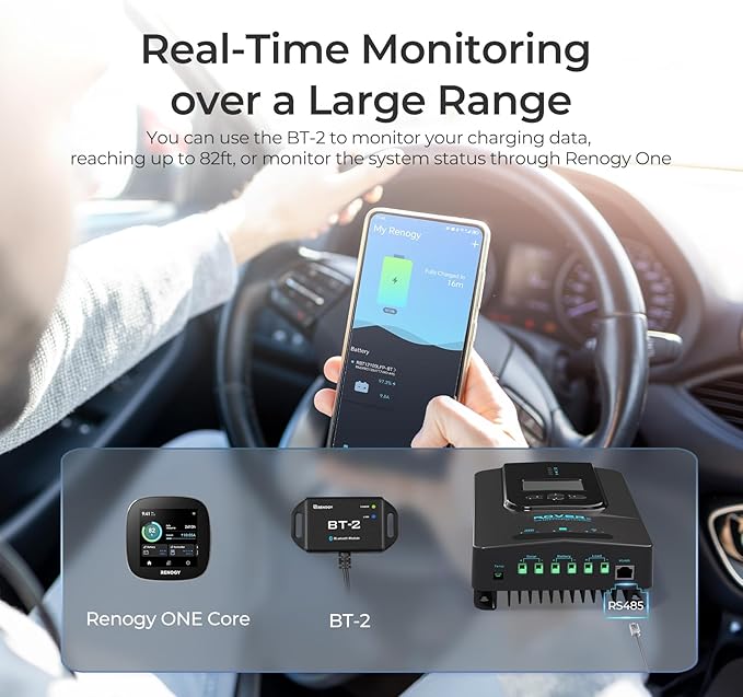 Renogy Charge Controller-Rover 20A MPPT 12V/24V Auto-Detect LCD Display | 99.9% - Image 6