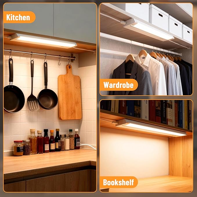 Snyloe 4 Pack 34" LED Under Cabinet Lighting Hardwired, 22W 1800LM 3CCT - Image 8
