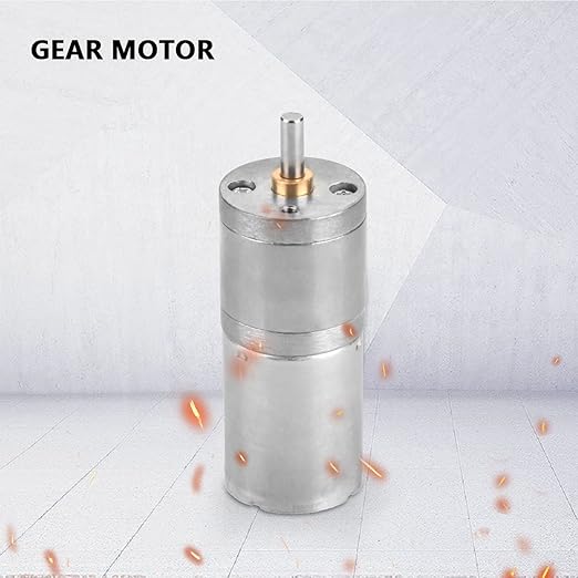 25mm DC 12V 25GA 370 Low Speed Metal Gear Motor - Image 3