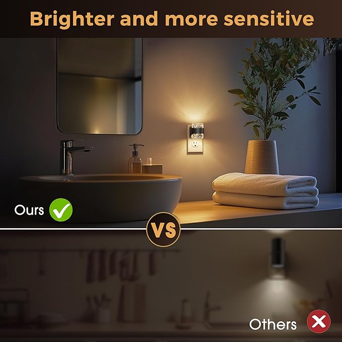 L LOHAS LED Night Light, Bubble Night Lights Plug into Wall, 2 Pack - Image 5