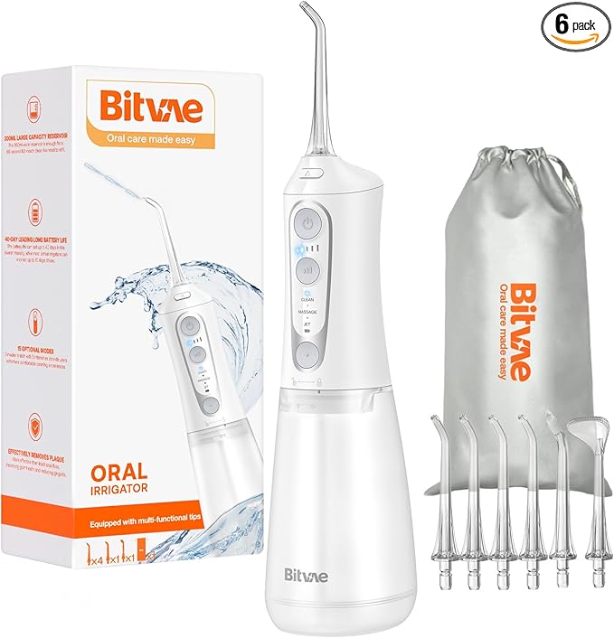 Bitvae Water Dental Flosser Teeth Pick, Cordless Flosser by Bitvae