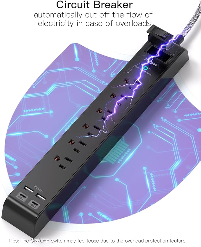 2 Pack Surge Protector Power Strip - Image 6