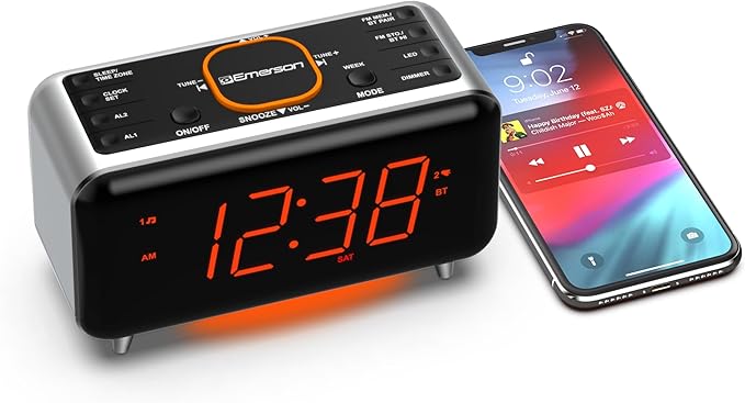 Emerson CKS1521-A SmartSet Bluetooth Dual Alarm Clock Radio - Image 6