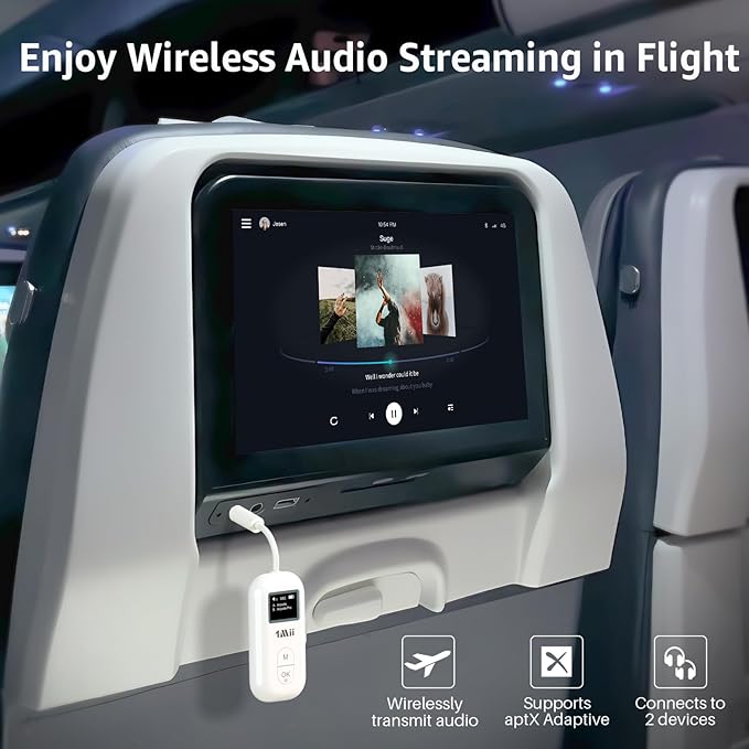 1Mii SafeFly Pro Bluetooth 5.3 Transmitter Receiver, Wireless Audio Adapter - Image 2