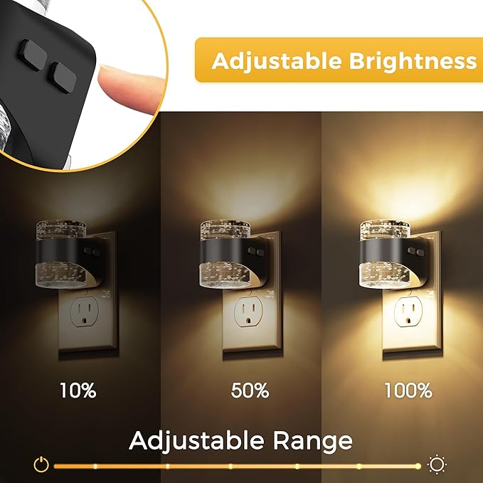 L LOHAS LED Night Light, Bubble Night Lights Plug into Wall, 2 Pack - Image 2