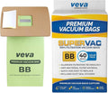40 Pack Type BB Vacuum Bags for Oreck Handheld Canister Vacuum PKBB12DW by VEVA