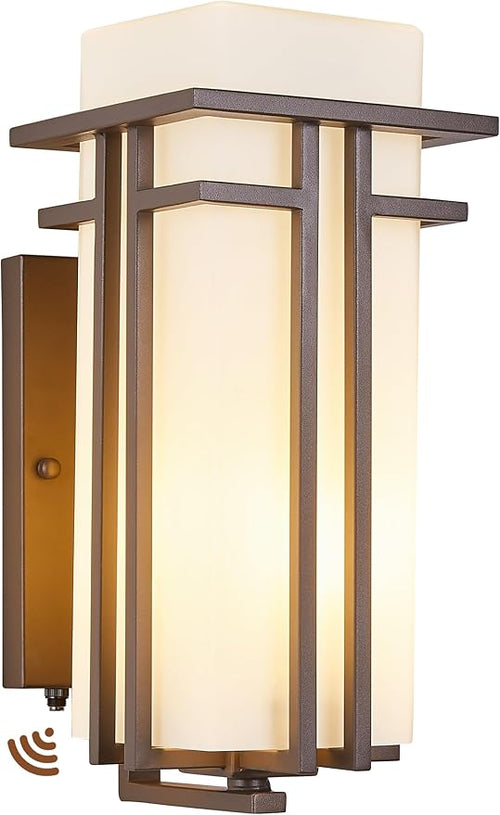 15.35"H Matte Brown Outdoor Wall Light Large Outdoor Wall Lantern Oil Rubbed by EERUOUTDOORLIGHTING