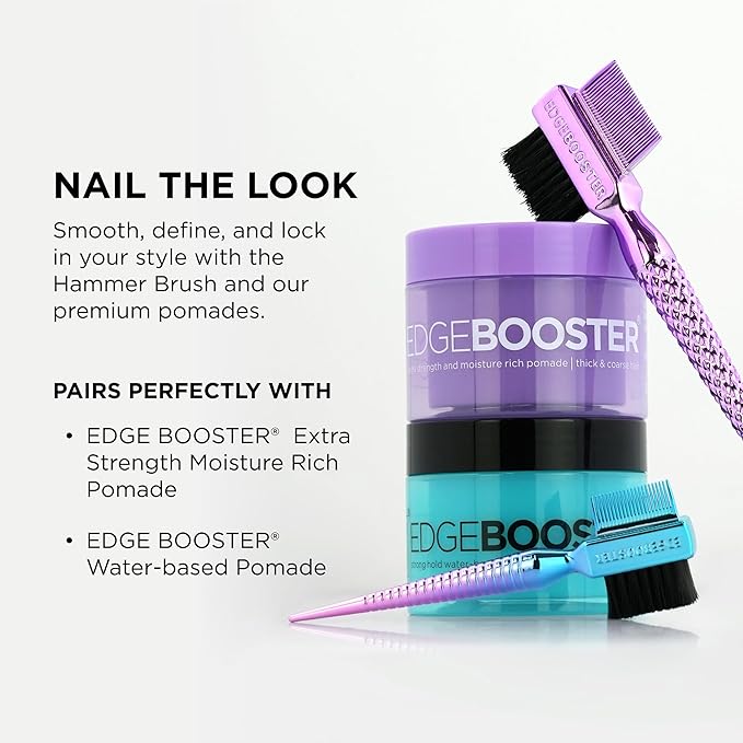 STYLE FACTOR EDGE BOOSTER® Mini Hammer Brush Travel Size | Baby Hair Brush & - Image 8