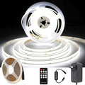 AXMOTUT White COB LED Strip Light, Dimmable 16.4ft/5m LED Light, 6000K Daylight by AXMOTUT
