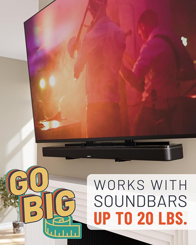ECHOGEAR XL Soundbar Mount for Speakers up to 20lbs – Attaches to TVs up to 86” - Image 4