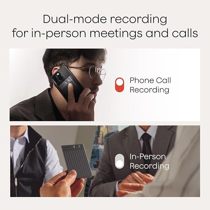 Plaud Note AI Voice Recorder, Voice Recorder w/Case, App Control, Transcribe & - Image 2