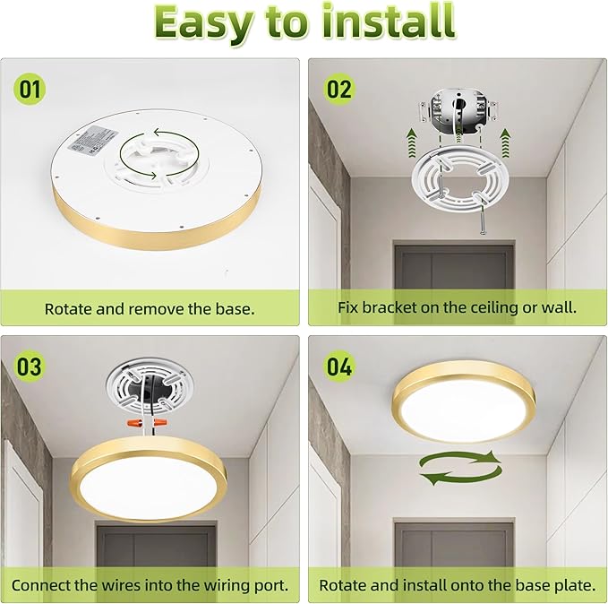 hykolity 9 Inch Selectable CCT LED Round Flat Panel Light, 18W 1800LM - Image 8