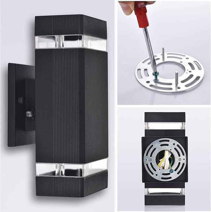 rosykite Modern LED Outdoor Wall Lights, Dusk to Dawn Outdoor Lighting Fixtures - Image 5