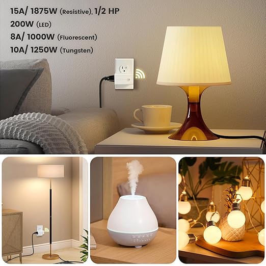 SURAIELEC Wireless Light Switch, Remote Control Outlet, Decorator Rocker Wall - Image 6