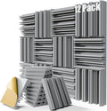 ZELMINE Upgrade 12 pack Self-adhesive Sound Proof Foam Panels, Decorative by ZELMINE