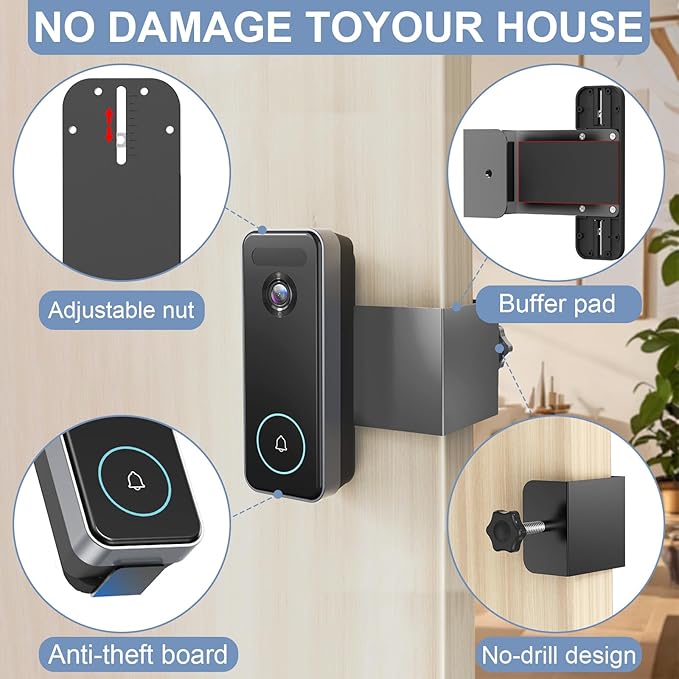 Anti-Theft Video Doorbell Mount Compatible - Image 6