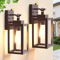 LTBLIGHT 2-Pack Dusk to Dawn Porch Light, Farmhouse Brown Outdoor Lights Wall by LTBLIGHT