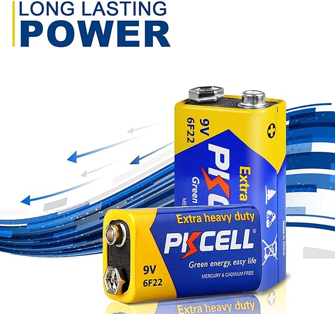 PKCELL 9V Batteries, 4 Pack 9 Volt Batteries Carbon Zinc, 9V Battery - Image 6