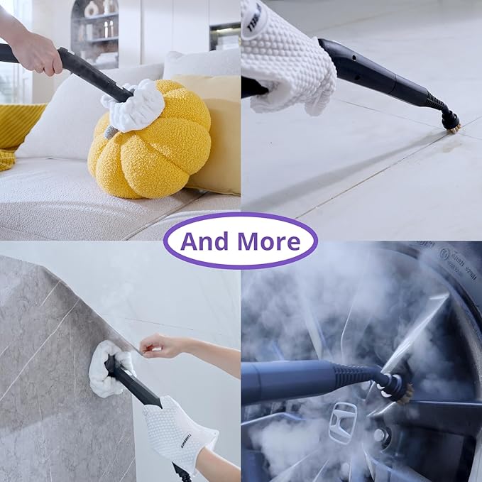 awasky Steam Cleaner: 1650W, Fast 50-Sec Heat-Up-21-Piece Kit Refill Anytime-No - Image 7